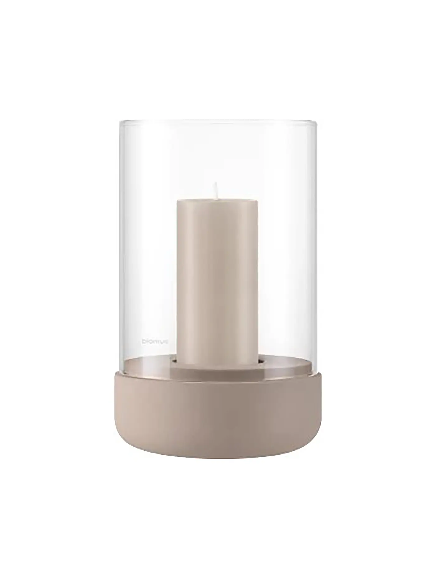 BLOMUS | Windlicht CALMA 20cm Steelgrey Smoke | camel